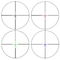 장식적인 섬유를 가진 4x32 R/G/B 3개의 색깔 조명된 유리제 십자선 프리즘 범위
